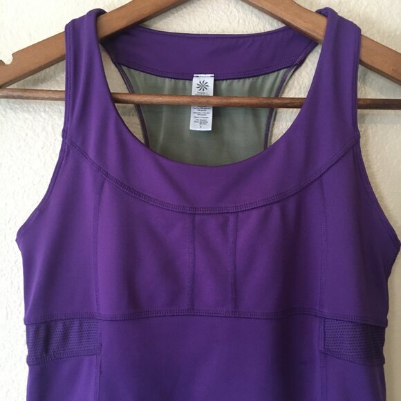 Athleta PR Tank S Purple Racerback Bra Top Gym Workout Running Cycling - Picture 3 of 5